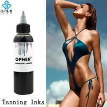 Ophir 4.2オンスエアブラシ日焼けインク顔料用ボディ塗装効果的なブロンズ肌顔料エアブラシキットインク120ミリリットル/Bottle_TA113 10