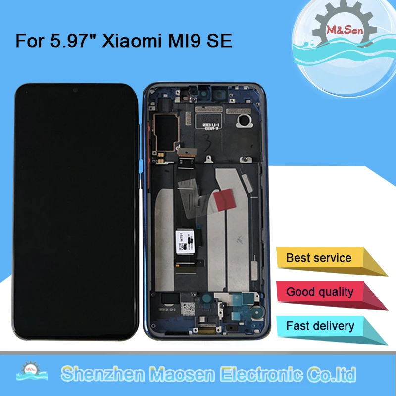 Оригинальный ЖК дисплей M & Sen для Xiaomi MI 9 SE Mi9 AMOLED 5 97 дюйма с рамкой и цифровым