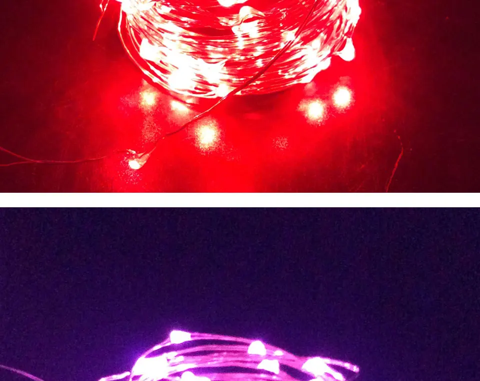 button battery powered cooper wire led string light strip decoration christmas wedding party (8)