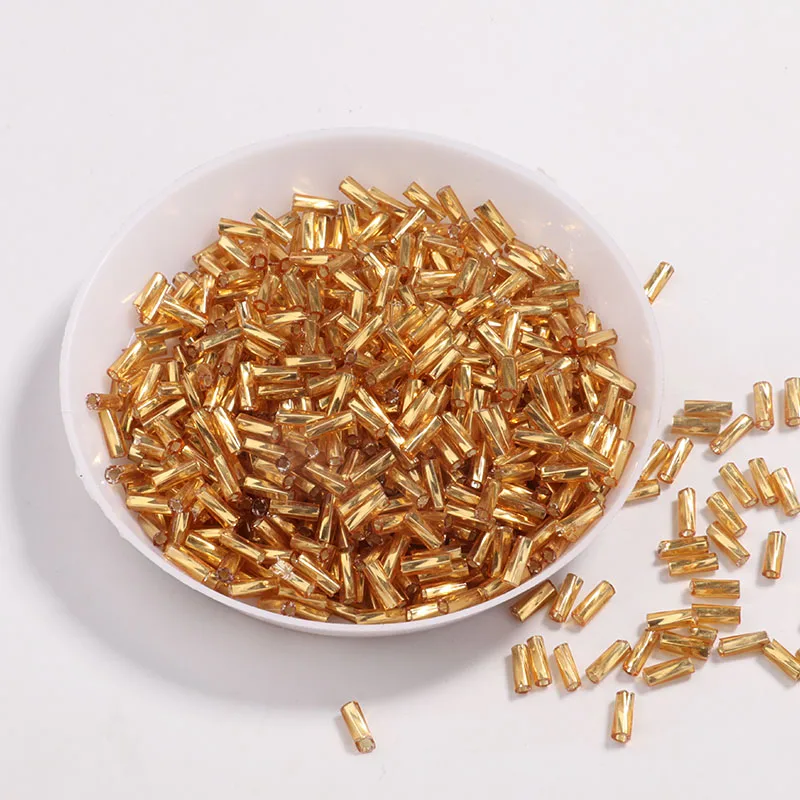 Lots 600Pcs//Pack 6mm Long Glass Bugle Tube Seed Beads For DIY Jewelry Making Hot