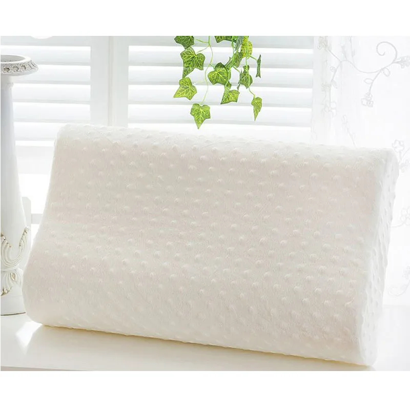 Домашний текстиль современный окрашенный нетканый медленный отскок ортопедическая латексная подушка для шеи постельные принадлежности шейный уход за здоровьем - Цвет: White