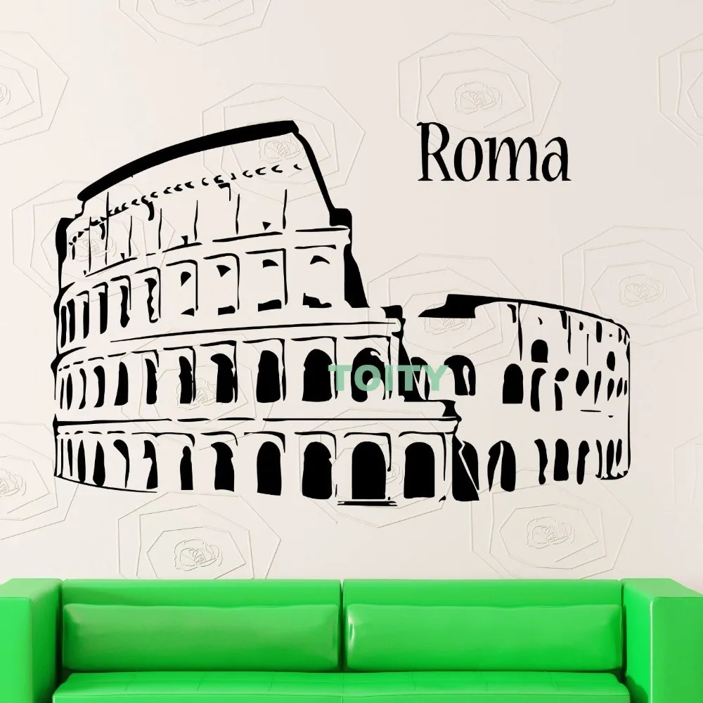 Wall Stickers Vinyl Decal Amphitheatre Colosseum Rome Italy Tourism