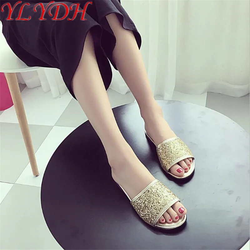 2017 very popular Women Slippers Sexy Open Toe Shoes Wedge Slip High ...