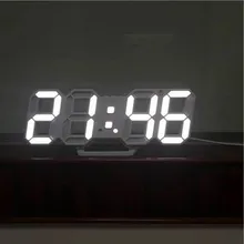 3D LED Wall Clock Modern Digital Table Desktop Alarm Clock Nightlight Saat Wall Clock For Home Living Room Office 24 or 12 Hour 3D LED Wall Clock Modern Digital Table Desktop Alarm Clock Nightlight Saat Wall Clock For Home Living Room Office 24 or 12 Hour