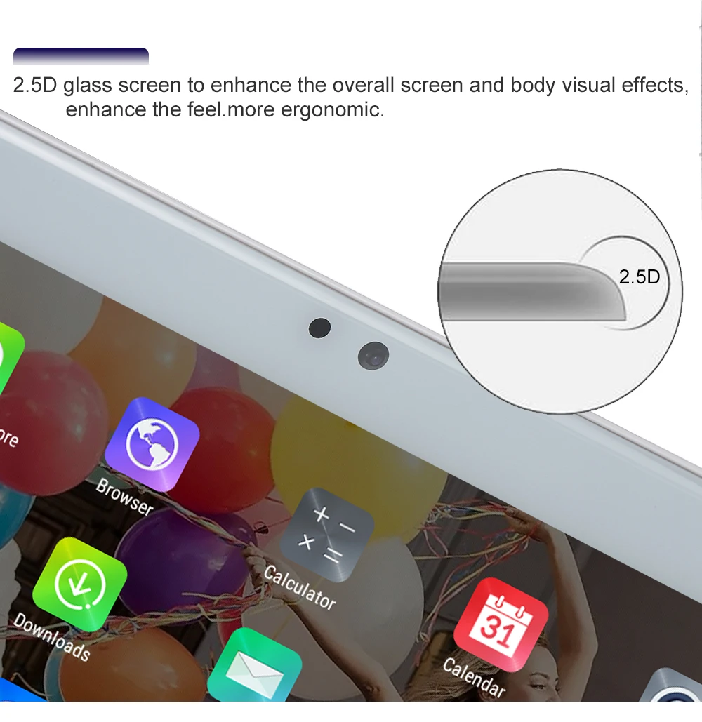 Новые 10,1 дюймов 2.5D Стекло Экран Tablet PC Octa core Android 7,0 вызовов Оперативная память 4 ГБ Встроенная память 32 ГБ 64 ГБ Планшеты шт смартфон PAD подарок