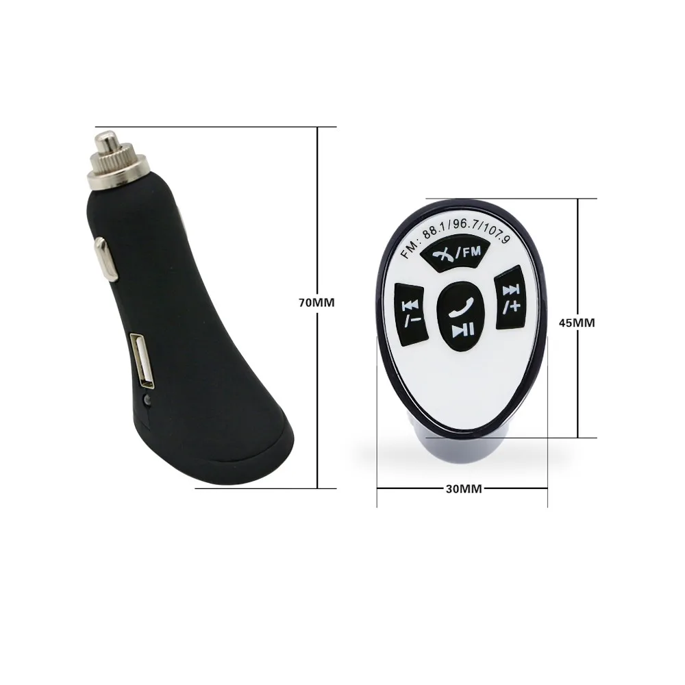 Автомобильный Bluetooth комплект Bluetooth приемник и fm-передатчик с громкой связью автомобильное зарядное устройство AUX Выход для автомобильной звуковой системы