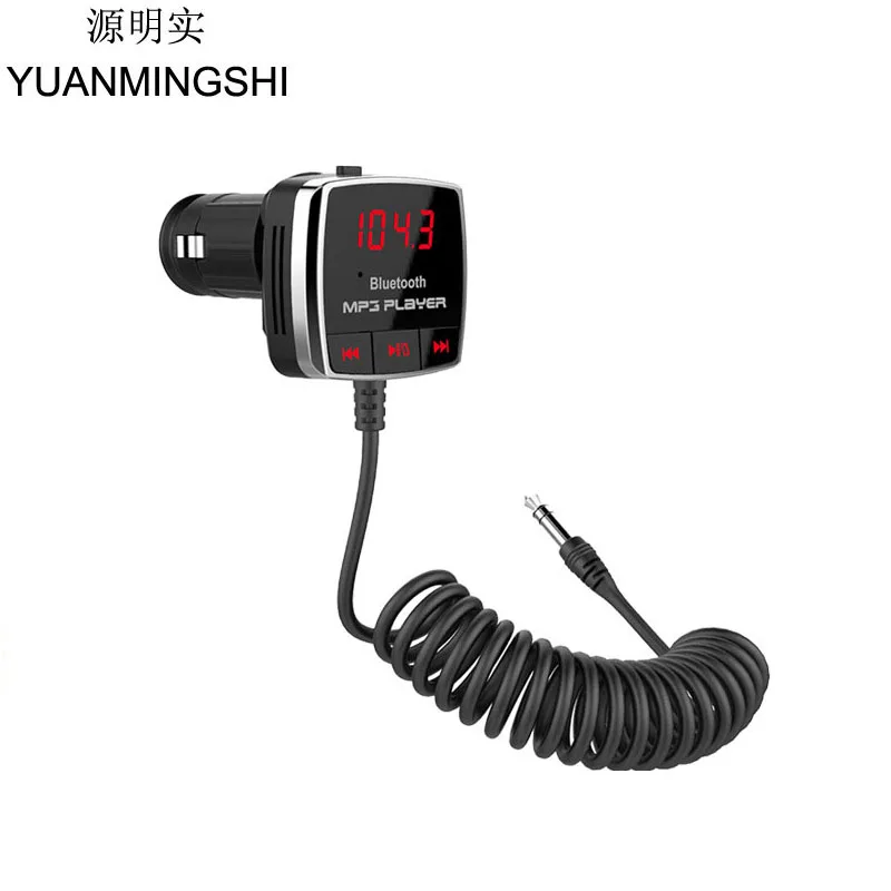 Yuanmingshi Bluetooth fm-передатчик Беспроводной fm-модулятор автомобильный комплект громкой связи USB Зарядное устройство автомобиля mp3 аудио плеер для смартфонов