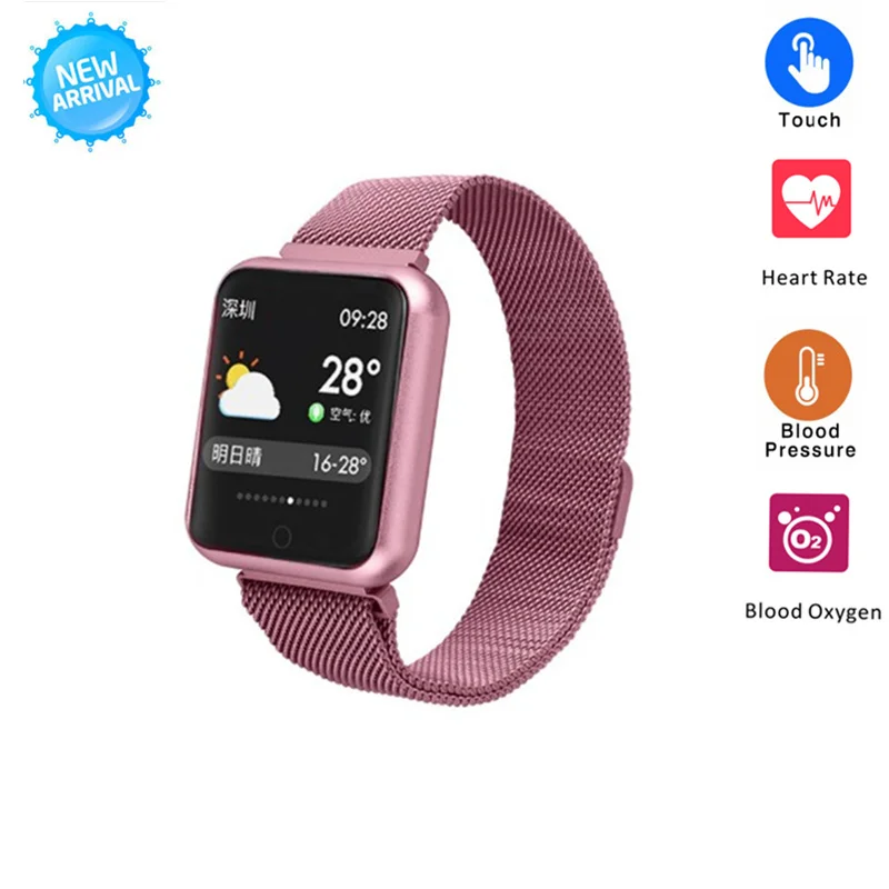 

smart wristband P68 with heart rate monitor blood pressure sleep monitor remote control for ios Android xiaomi amazfit bip
