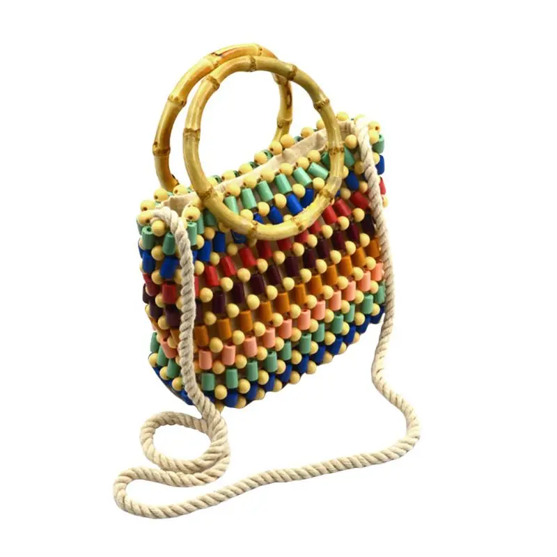 

Fashion Bamboo Shoulder Bag Crossbody Messenger Holiday Summer Beach Bags for Women 2019 New