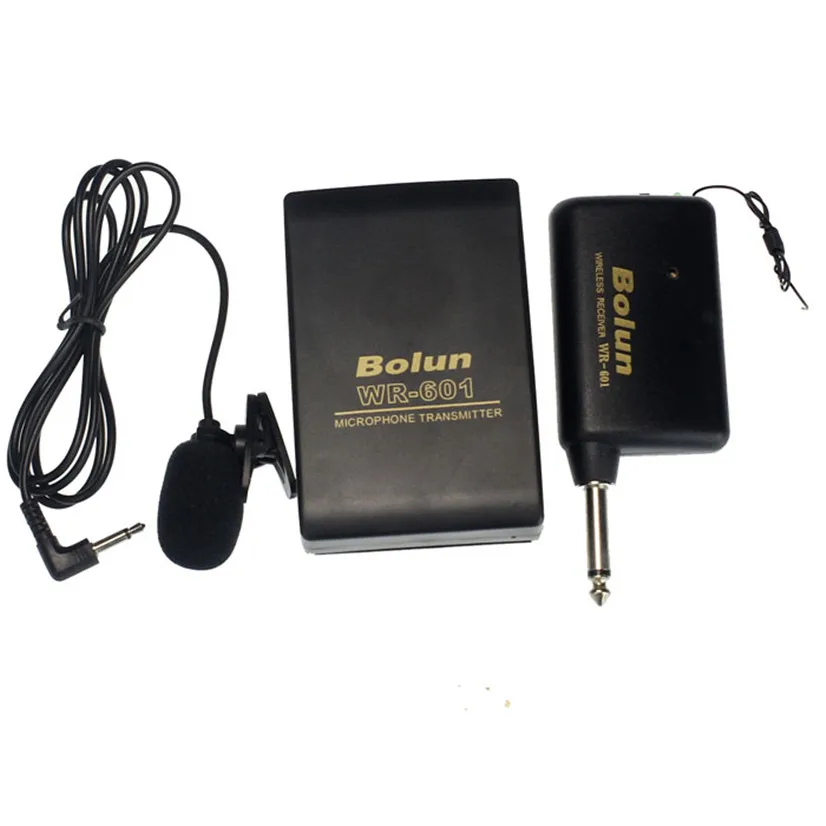 Заводская цена Binmer беспроводной FM передатчик Мини микрофон приемник петличный нагрудный зажим микрофонная система AU4 - Цвет: Черный