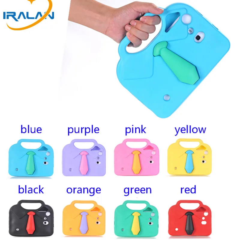 Kids Cartoon EVA Shockproof Case for Samsung Galaxy Tab 3 4 7.0 P3200 T210 T230 T235 T110 T116 3D Tie rack safe cover+stylus pen