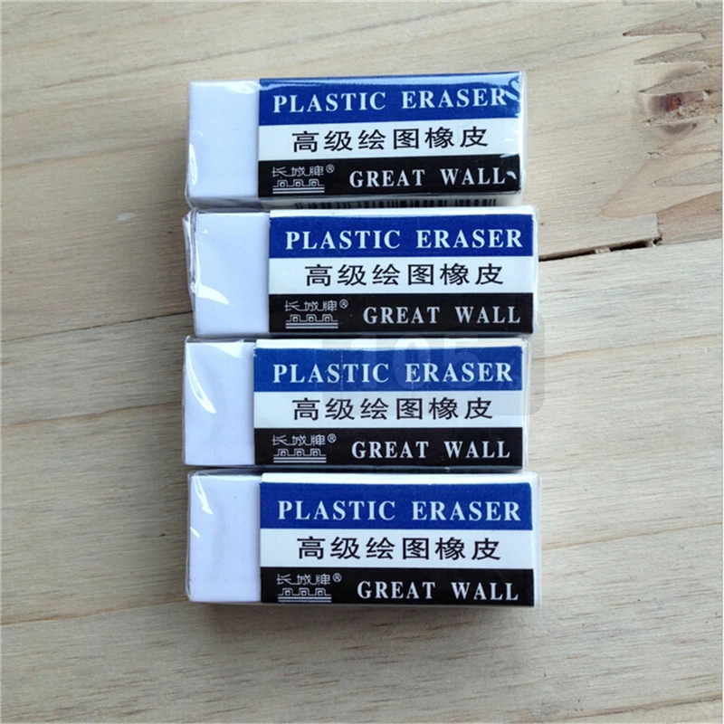 10PCS New Cute White Jelly eraser Rubber erasers correction stationery school supplies material Long Strip Cube Drawing Eraser