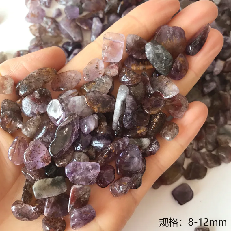 

Wholesale 1000g 2 Size Natural Purple Yellow Rutilated Quartz Hair Crystal Rock Quartz Mineral Specimen Natural Stone