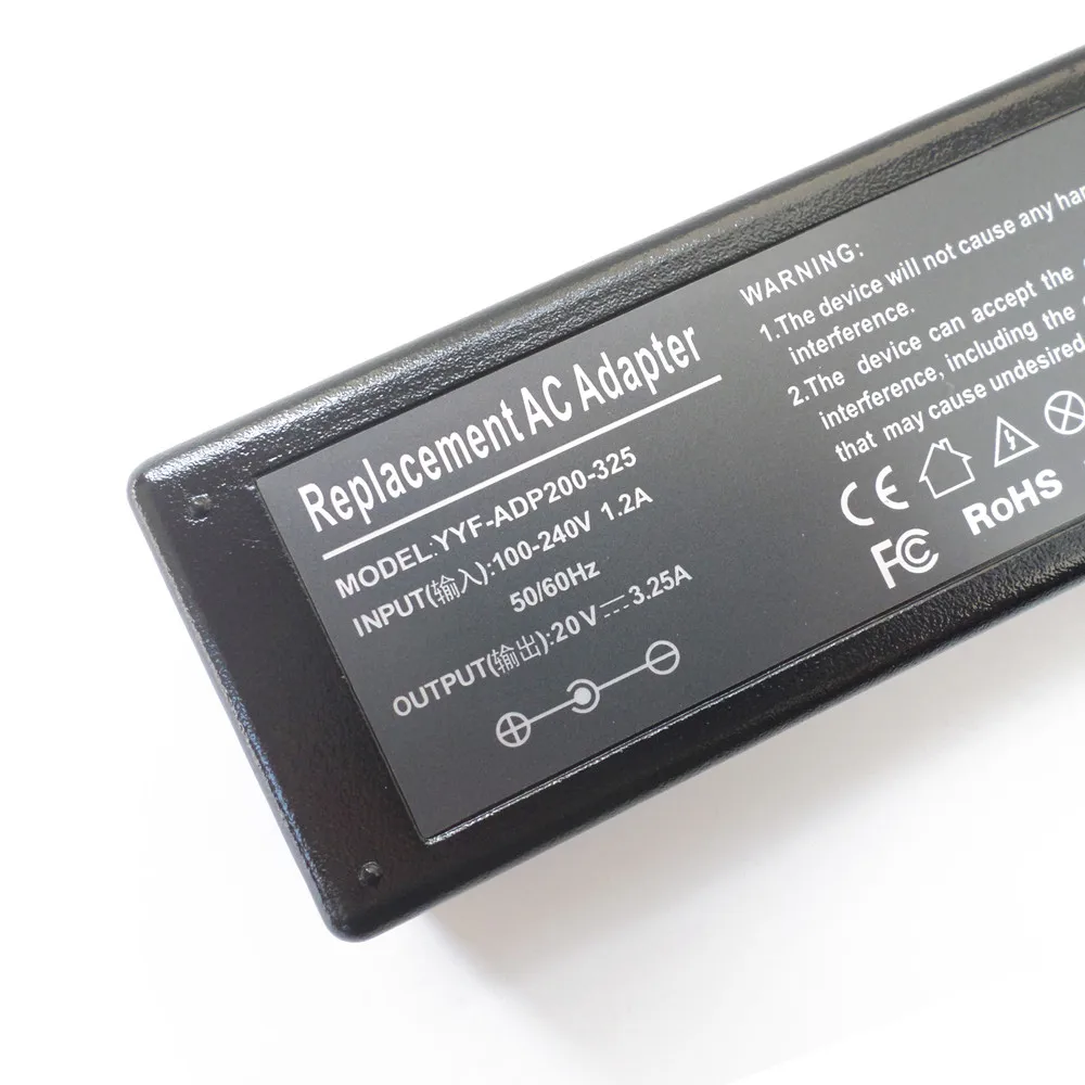 الكمبيوتر المحمول ac محول شاحن محمول امدادات الطاقة ل ينوفو v460 z360 z460 z470 ordinateur المحمولة 20 فولت 3.25A 45N0223