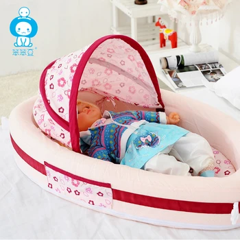 

2017 Limited New Arrival Fabric Baby Bed Newborn Crib Comfortable Carrycot In Babies Sleep Basket Sponge Folding Magic Mattress