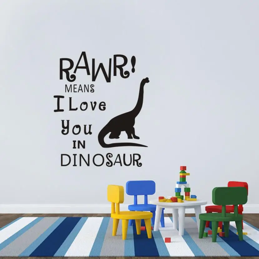 

Home Decor I Love You in Dinosaur Wall Sticker Decal Mural DIY Home Decor wall sticker Home Deco mirror AU9