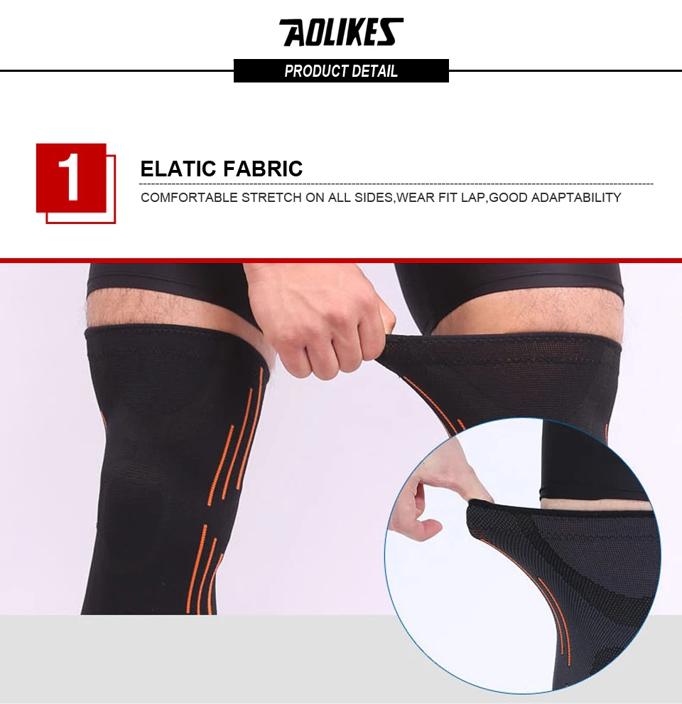 AOLIKES 1 шт. дышащий Elatic Brace Поддержка колена для бега артрит Meniscus Tear Sports суставы наколенники