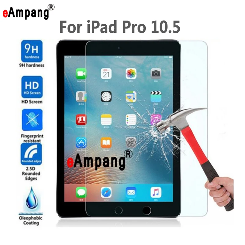 0.3mm Transparent Real Tempered Glass For iPad Pro 10.5 Cover Ultra