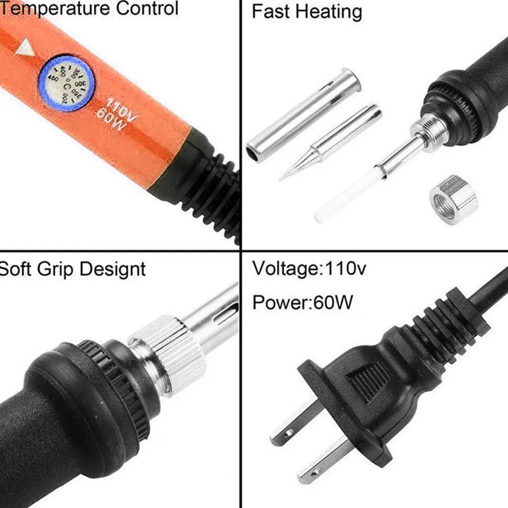 60 Вт Новый Регулируемый температура паяльник паяльная станция мини ручка тепла Карандаш сварка ремонт инструменты США/ЕС/Великобритания