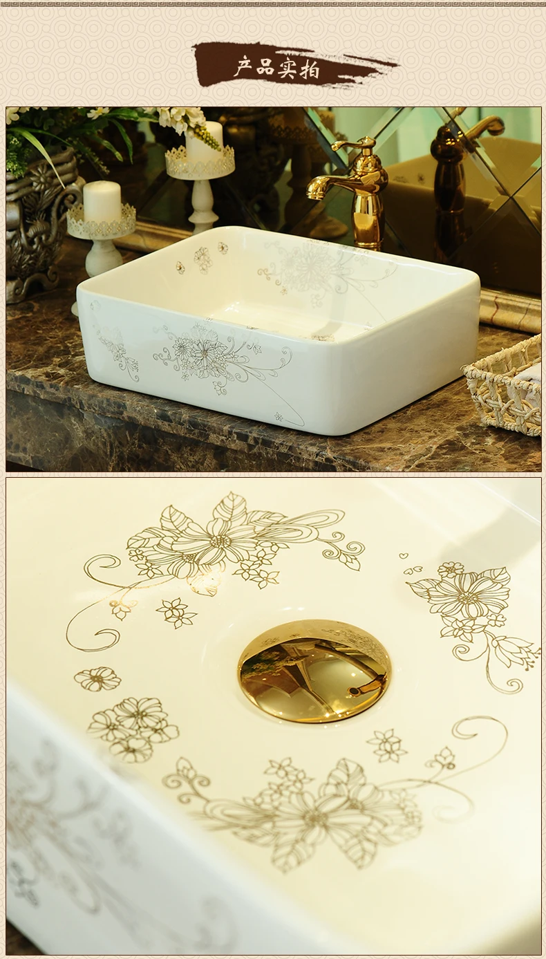 China Artistic Handmade Art wash basin Ceramic Counter Top Wash Basin Bathroom Sinks washing basin counter (1)