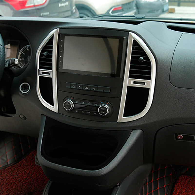 Аксессуары для Mercedes Benz Vito W447 2014 2017 Средний контрольный Кондиционер AC Outlet Vent Overlay