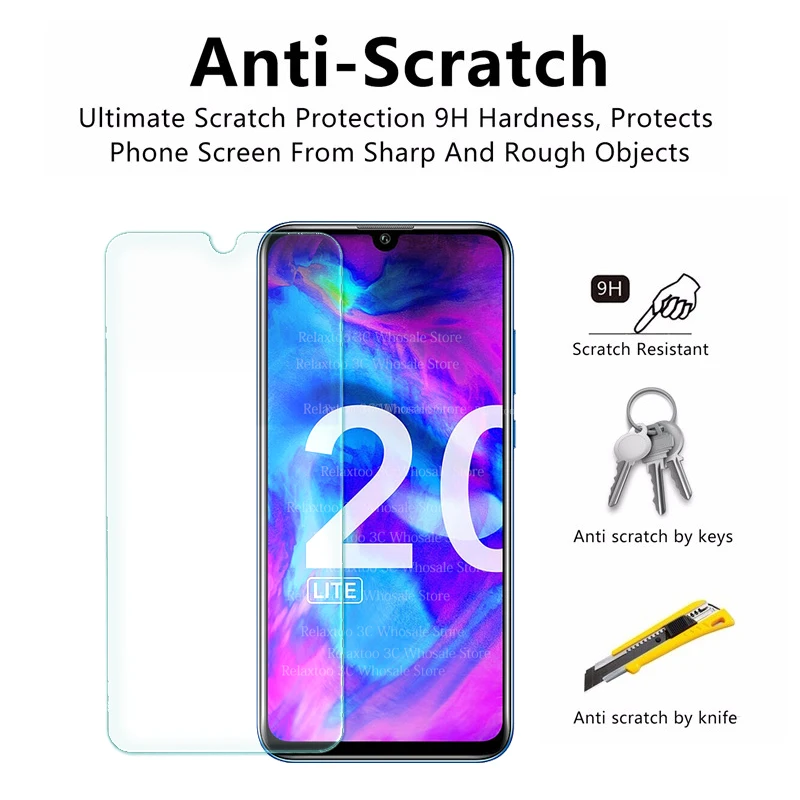 Закаленное стекло на Honor 20 10 9 lite light 10i Защитное для huawei honor Защитная пленка экрана