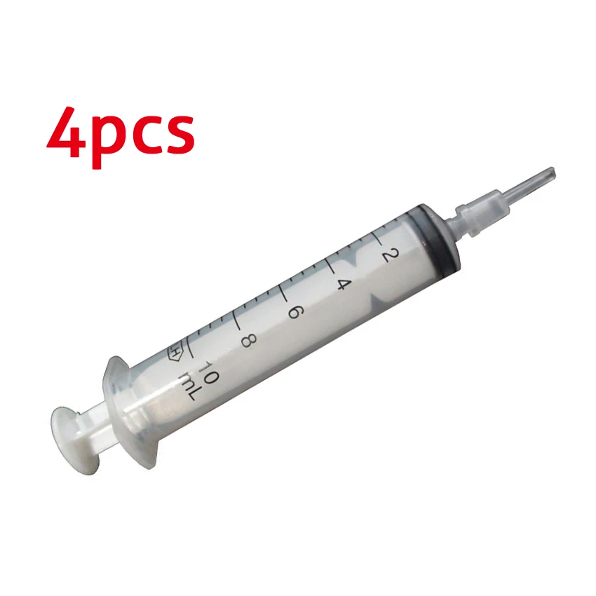 

4 pcs 10ML Refilling Syringe and Adapters for HP 970 950 951 Refillable Cartridges and Continuous Ink Supply System CISS