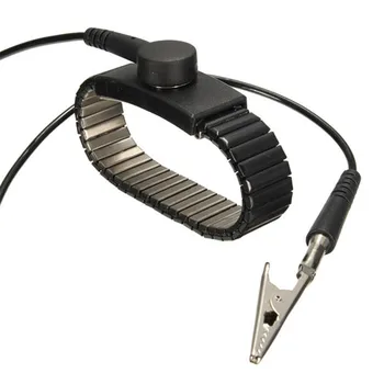 

New Anti Static ESD Adjustable Self Defense Work Wrist Strap Discharge Belt Ground Metal Bracelet Pesonal Safety Protector