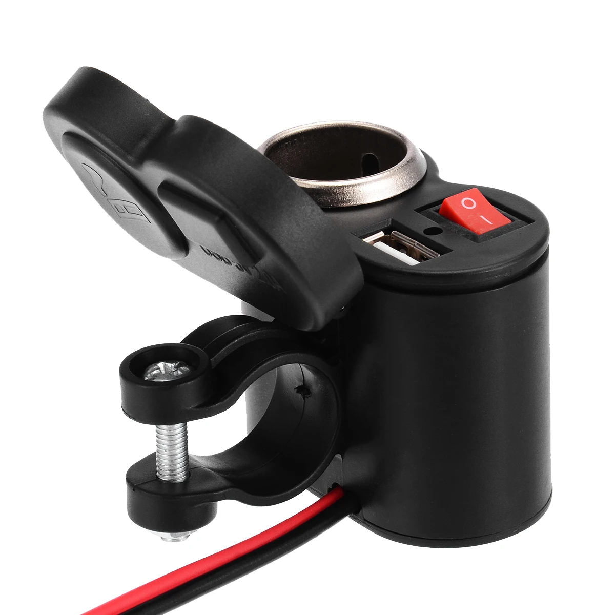 2 in 1 Motorcycle Car Boat 12V 5V USB Power Port Charging Socket Cigarette Lighter for Motorbike Waterproof
