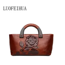 Женские сумки из натуральной кожи, новая роскошная сумка в стиле ретро с тиснением, Брендовая женская сумка, женская дизайнерская сумка