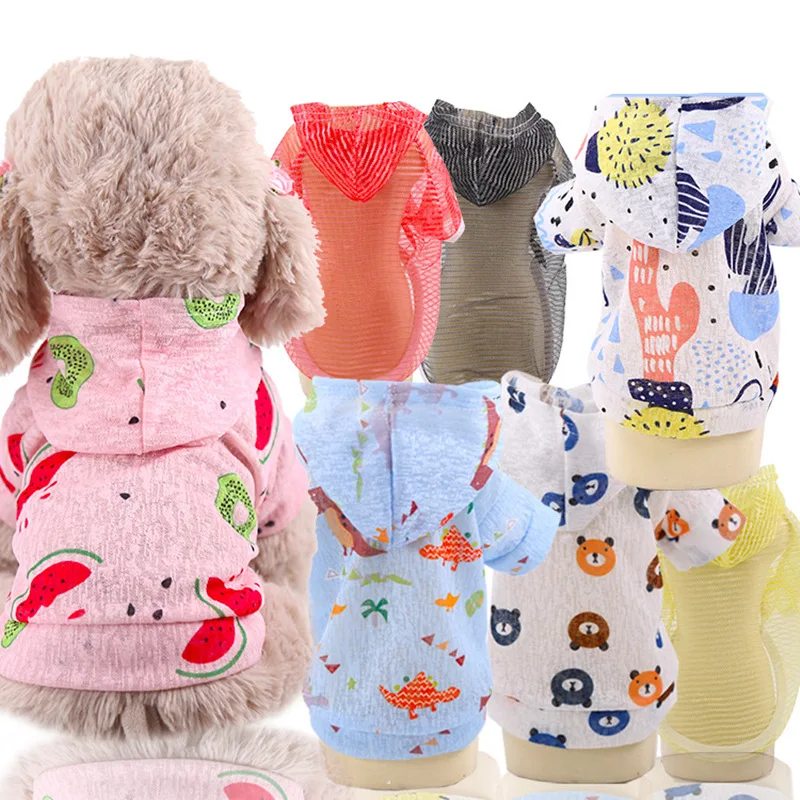 New Pet Dog Sun Protection Hoodie Clothes Anti UV Dog Clothing Puppy Cat Summer Vest Shirt