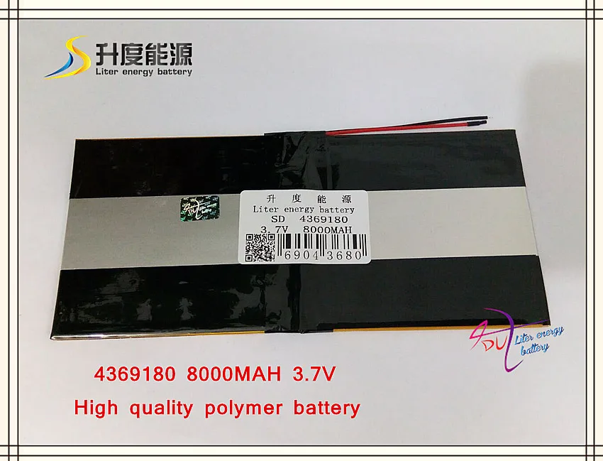 Продажа 4369180 3,7 V 8000mAH 4070180 (полимерный литий ионный литий ионный аккумулятор) для планшетных ПК, электронных книг,