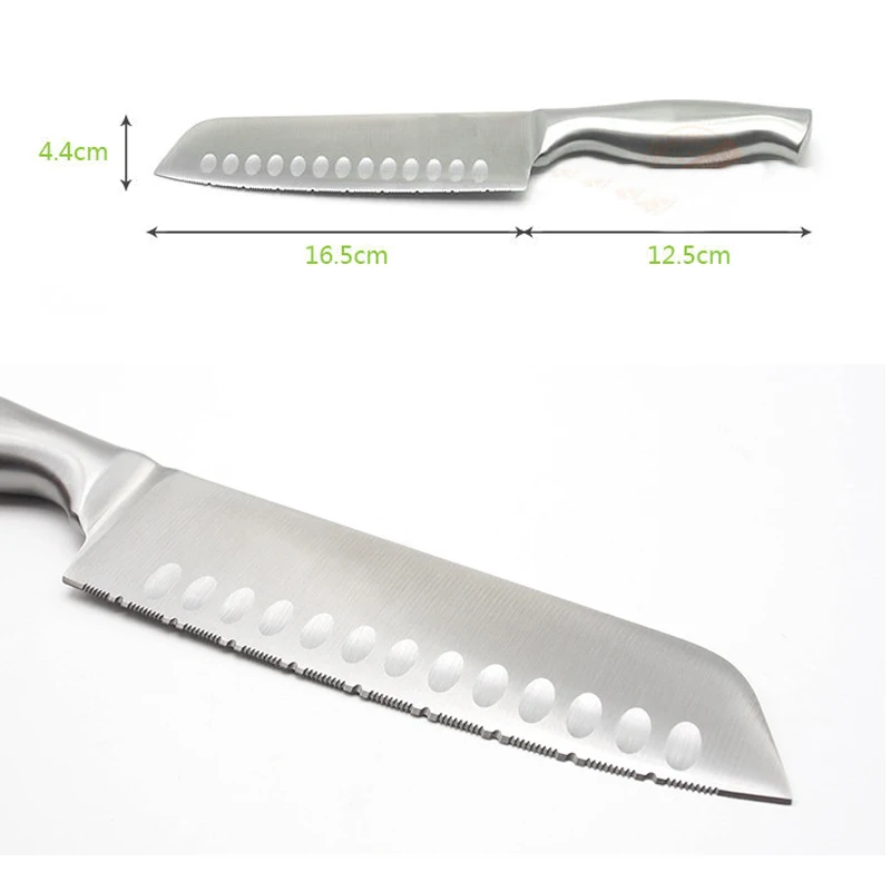 

Fruit Meat Fish Full tang Santoku Slice Cut Cutlery Vegatable Pare Knife Chef Slicer Mince Dice Kitchen Kitchenware culinary