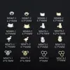 Approx. 1000pcs/bag Silver/Gold Bee Bird Cat Kitty Pineapple non-adhesive Soft Metal Sticker Nail Art Deco 1