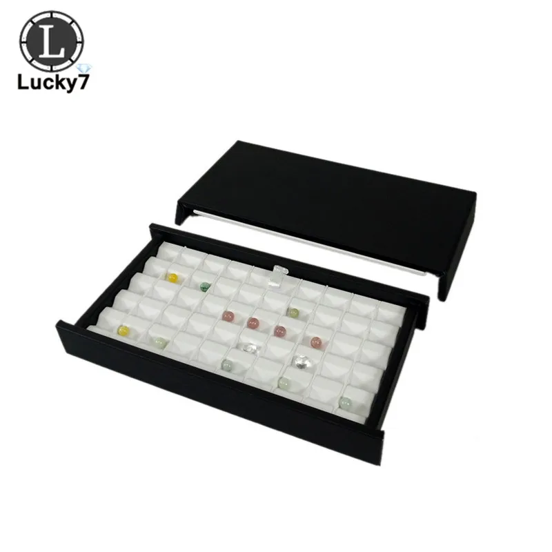 

PU Leather With Magnet Cover Diamond Display Case 30 & 50 Grid Gemstone Display Jewelry Storage Holder Organizer Tray Jewel Box