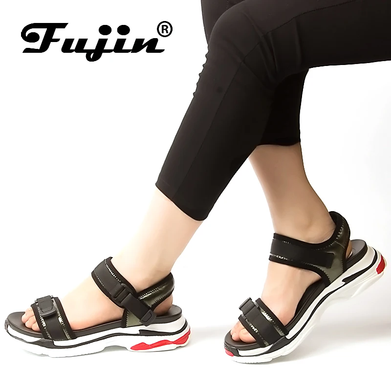 

Fujin 2018 New Summer Fashion High Platform Sandals Shoes Ladies wedges sandals ladies open toe round toe Women Casual Shoes