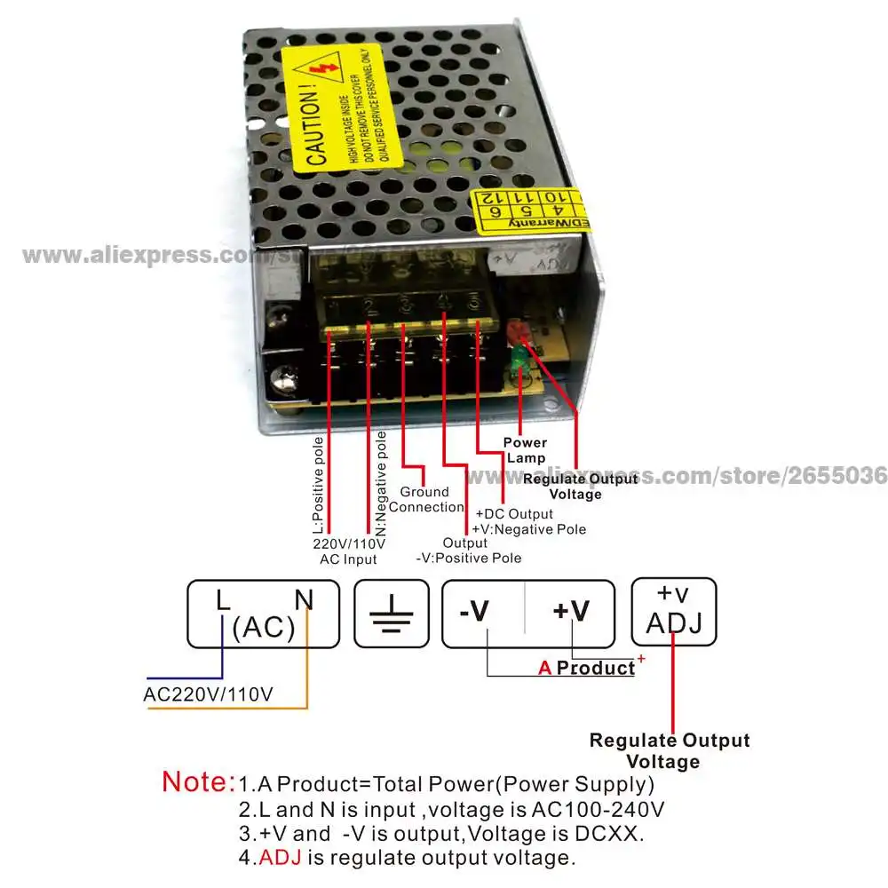 Мини-Переменный размер 24V 1.5A 18V 2A 12V 3A 36W 15V 30W 5V 25W DC источник питания переключатель трансформатор 100-240v ac-dc SMPS