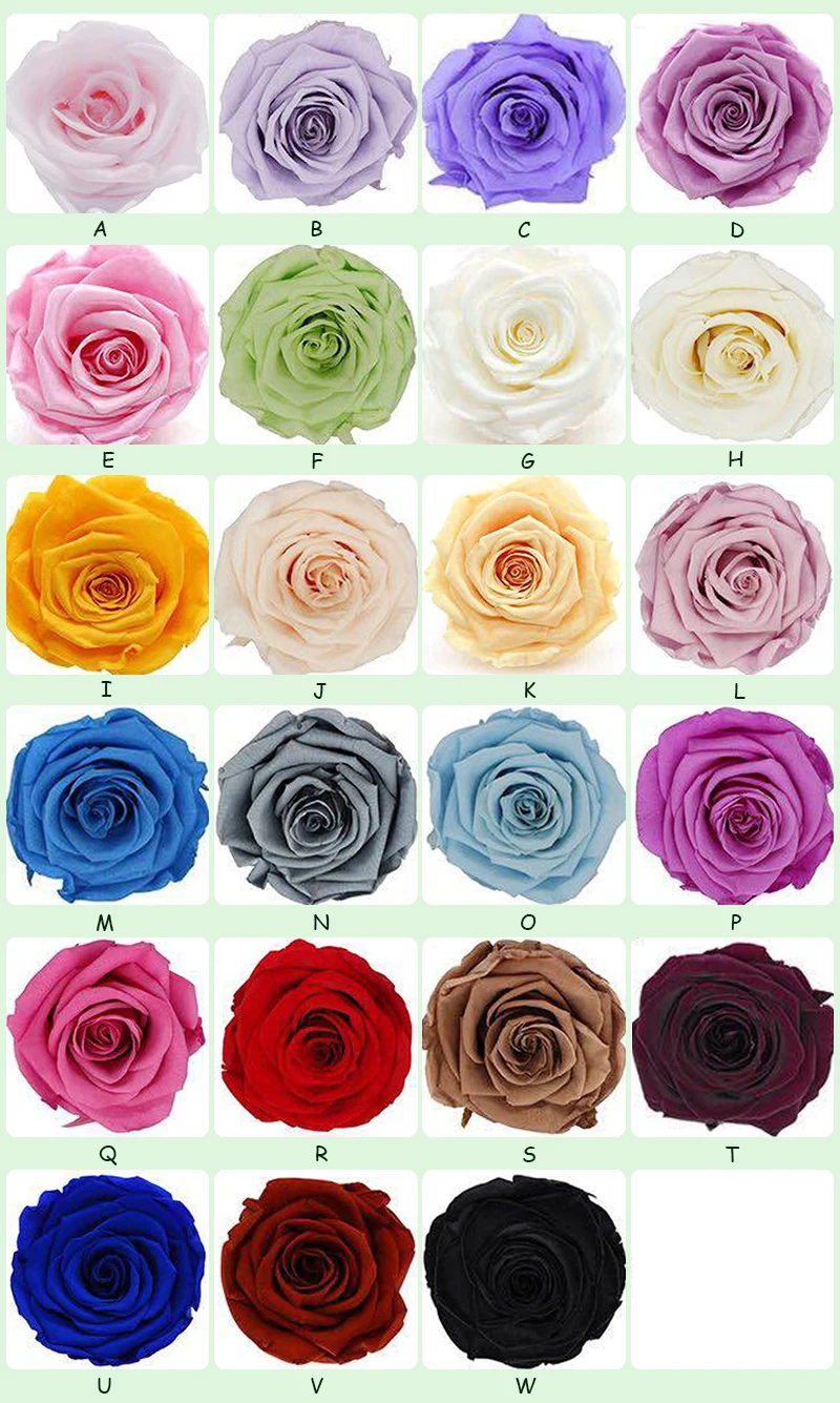 JAROWN Dry Eternal Rose Flower Head Handmade Dried Flowers DIY Bouquet Decoration Wedding Gift Box Fitting Home Decor Flores (8)