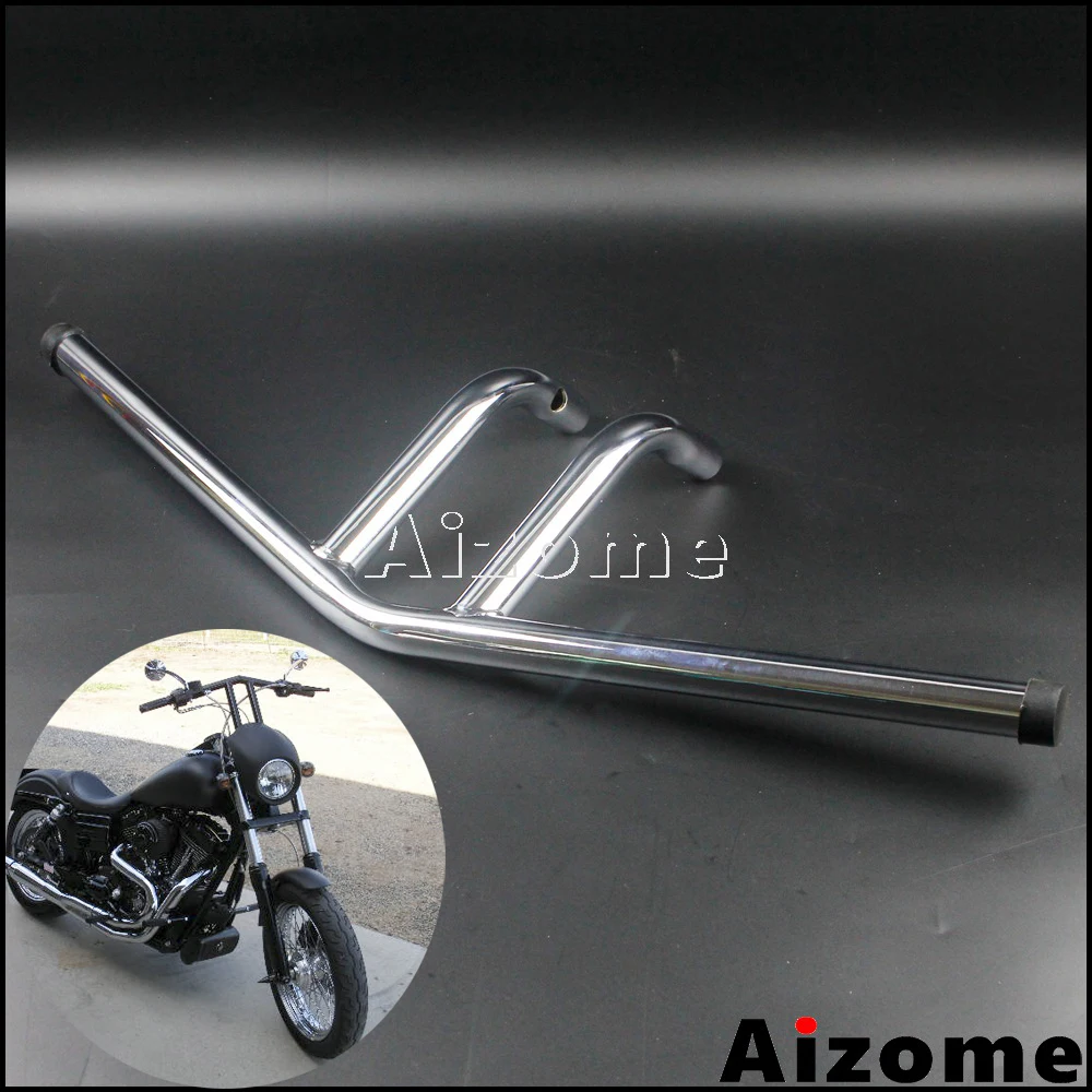 Universal Motorcycle 1" Whiskey Handlebar Chrome Buffalo Handlebar T