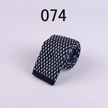 

2017 Top Fashion Casual Knitted Ties Wedding Party Knitting Necktie Navy Blue with Personality Pattern 074