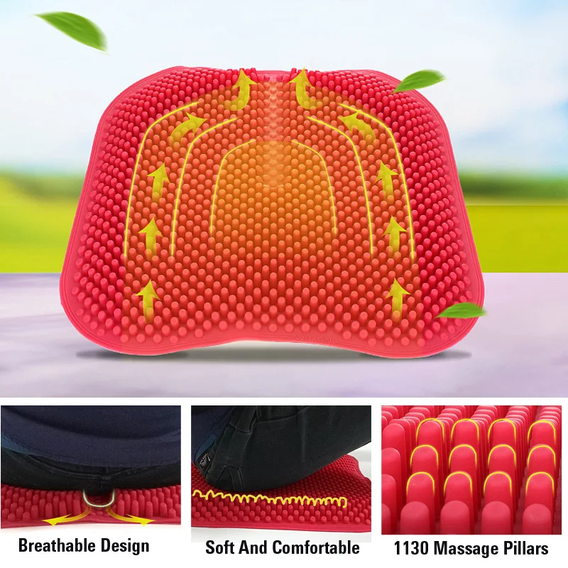 الأزياء 3D تنفس السيليكا هلام سيارة وسادة مقعد غير زلة لينة الراحة تدليك في الهواء الطلق المنزل كرسي مكتب حشوة وسادة حصيرة