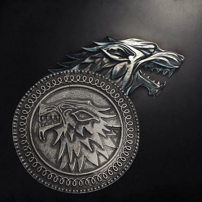 

GOT Game of Thrones Brooches House Tstark Wolf Vintage Badge Pins Jewelry Cosplay Accessories Props Christmas Gift for Fans