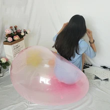 Прозрачный ТПР большой воздушный шар wuble bubble ball креативная Детская Игрушка надувной шар День Рождения