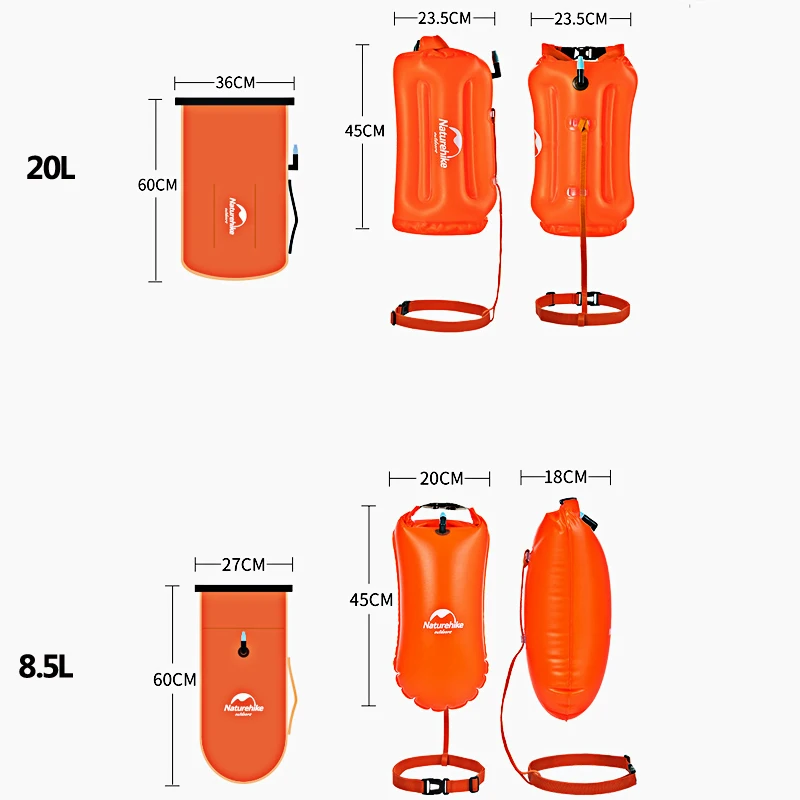 Naturehike Водонепроницаемый сухой мешок надувная Флотационная спасательный буй сумка для хранения плаванье рафтинг Каякинг дрейфующий речной Трекинговые сумки