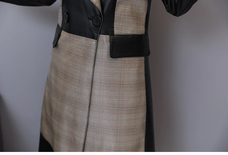 Новая модная зимняя повседневная женская длинная куртка из искусственной кожи двубортная Новая Женская Базовая куртка хорошее качество VQ16