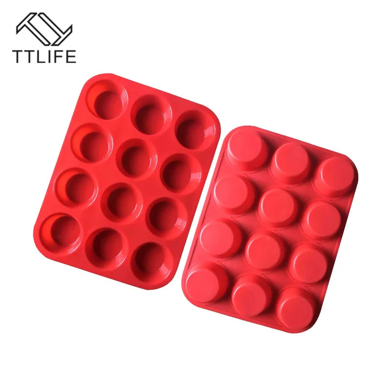 TTLIFE 12 отверстий кухонные силиконовые инструменты для торта Маффин кекс закуски