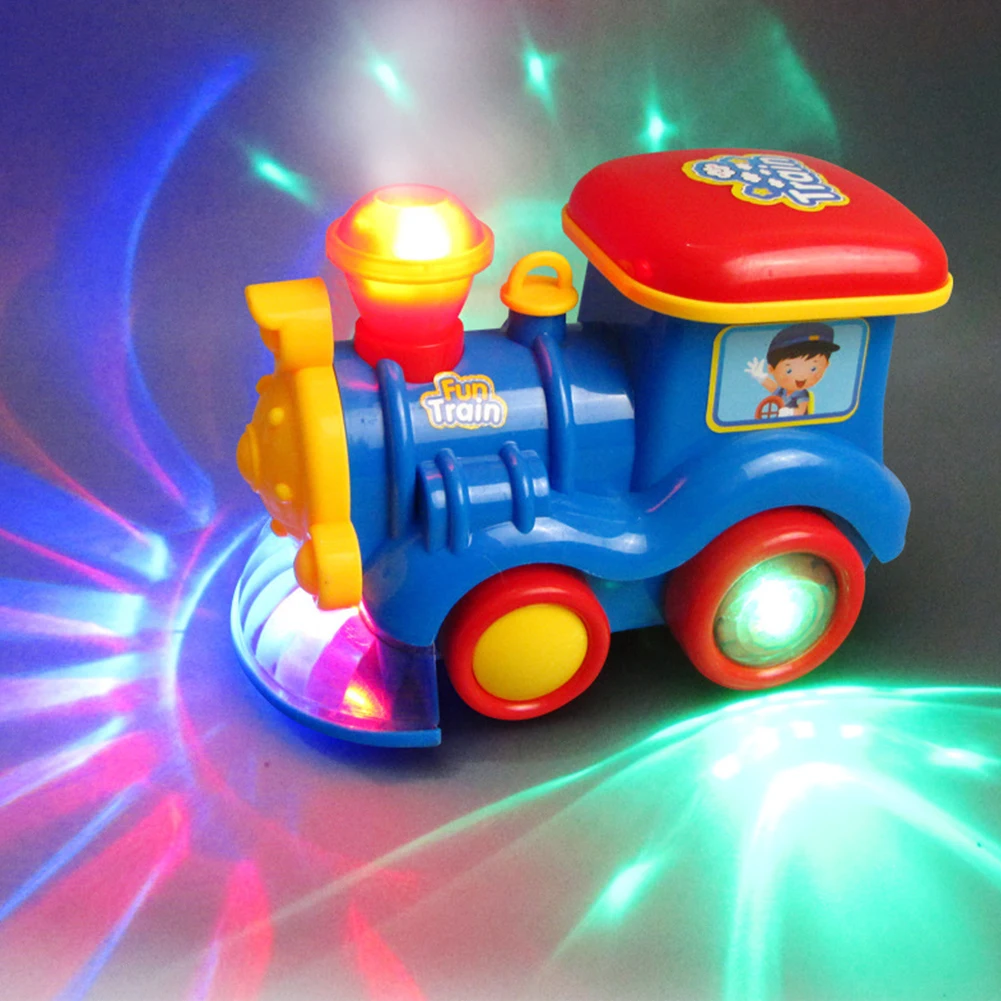 Интересный Электрический поезд спрей поезд мигающий орнамент малыш дисплей Электрический свет музыка поезд украшение Рождественский подарок
