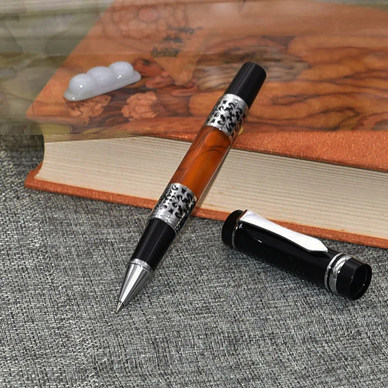 Amber High quality Fountain pen ballpoint pen metal Golden Clip luxury