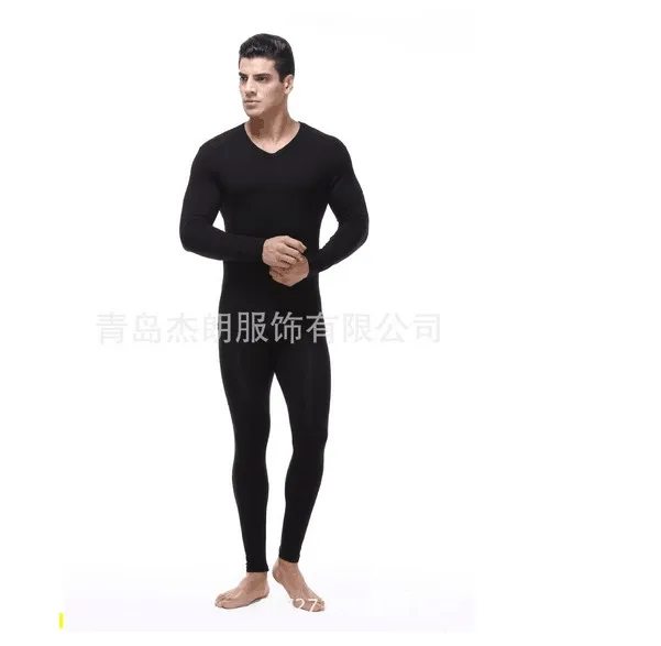 new arrival Manufacturers wholesale soft autumn winter men comfortable bamboo fiber cotton v-collar super large plus size XL-7XL best long johns for men