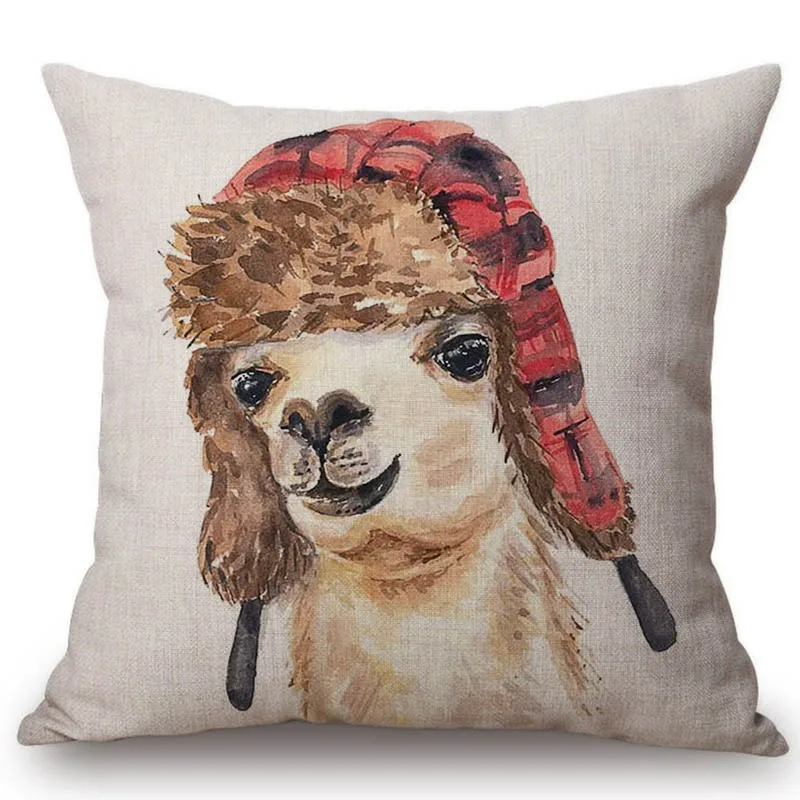 Наволочка из полиэстера и льна с изображением совы|cushion cover|throw pillow coverschair cushion cover |